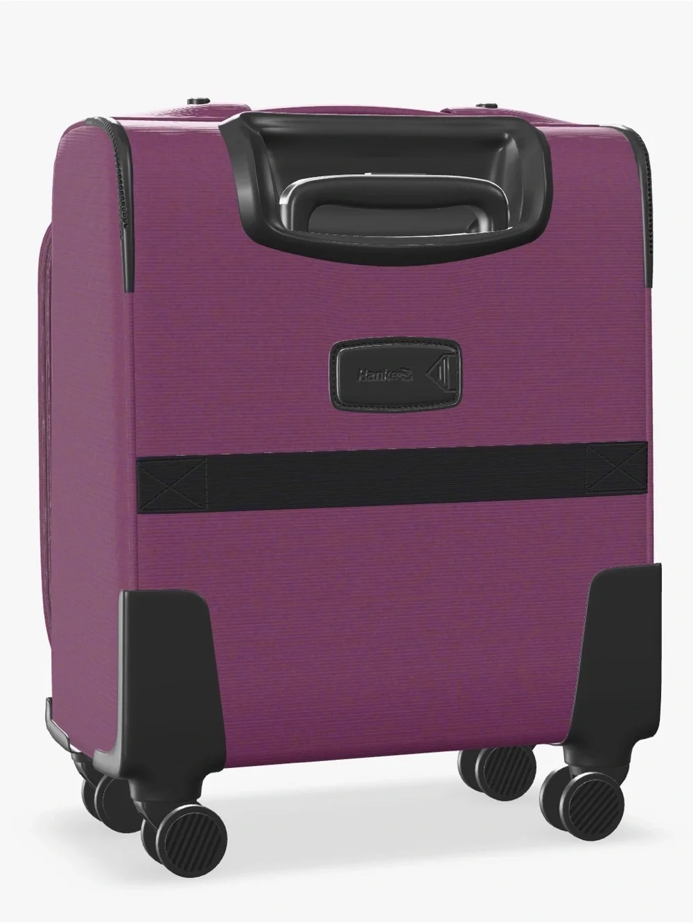 Hanke 16” Underseat Carry-On Luggage Small Softside Suitcase with Wheels Purple